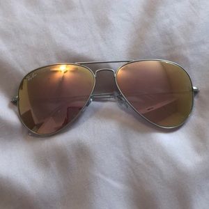 Copper flash Ray Ban aviator sunglasses
